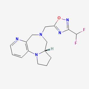 3-(difluoromethyl)-5-[[(6S)-2,8,11-triazatricyclo[8.4.0.02,6]tetradeca-1(10),11,13-trien-8-yl]methyl]-1,2,4-oxadiazole