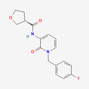 (3S)-N-[1-[(4-fluorophenyl)methyl]-2-oxopyridin-3-yl]oxolane-3-carboxamide