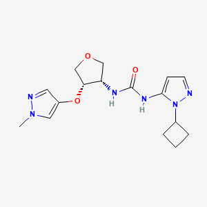 1-(2-cyclobutylpyrazol-3-yl)-3-[(3S,4S)-4-(1-methylpyrazol-4-yl)oxyoxolan-3-yl]urea