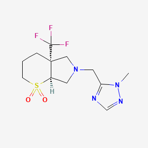 (4aS,7aS)-6-[(2-methyl-1,2,4-triazol-3-yl)methyl]-4a-(trifluoromethyl)-2,3,4,5,7,7a-hexahydrothiopyrano[2,3-c]pyrrole 1,1-dioxide