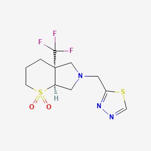 (4aS,7aS)-6-(1,3,4-thiadiazol-2-ylmethyl)-4a-(trifluoromethyl)-2,3,4,5,7,7a-hexahydrothiopyrano[2,3-c]pyrrole 1,1-dioxide