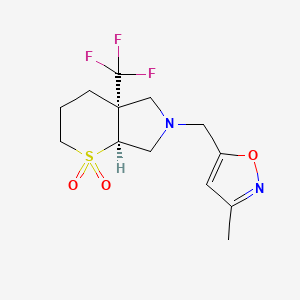 (4aS,7aS)-6-[(3-methyl-1,2-oxazol-5-yl)methyl]-4a-(trifluoromethyl)-2,3,4,5,7,7a-hexahydrothiopyrano[2,3-c]pyrrole 1,1-dioxide