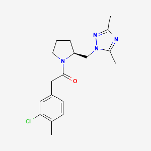 2-(3-chloro-4-methylphenyl)-1-[(2S)-2-[(3,5-dimethyl-1,2,4-triazol-1-yl)methyl]pyrrolidin-1-yl]ethanone