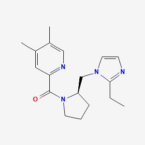 (4,5-dimethylpyridin-2-yl)-[(2R)-2-[(2-ethylimidazol-1-yl)methyl]pyrrolidin-1-yl]methanone