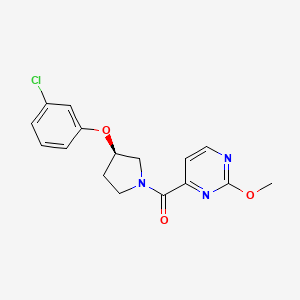 [(3R)-3-(3-chlorophenoxy)pyrrolidin-1-yl]-(2-methoxypyrimidin-4-yl)methanone