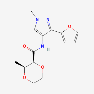 (2S,3S)-N-[3-(furan-2-yl)-1-methylpyrazol-4-yl]-3-methyl-1,4-dioxane-2-carboxamide