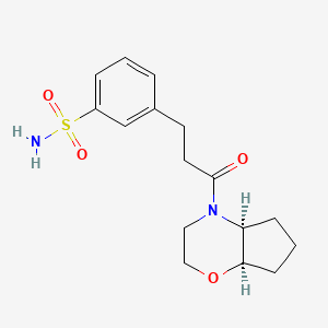 3-[3-[(4aS,7aR)-3,4a,5,6,7,7a-hexahydro-2H-cyclopenta[b][1,4]oxazin-4-yl]-3-oxopropyl]benzenesulfonamide