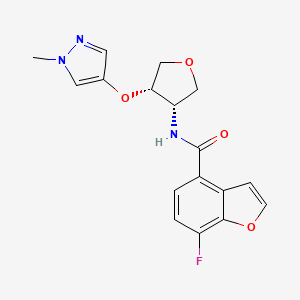 7-fluoro-N-[(3S,4S)-4-(1-methylpyrazol-4-yl)oxyoxolan-3-yl]-1-benzofuran-4-carboxamide