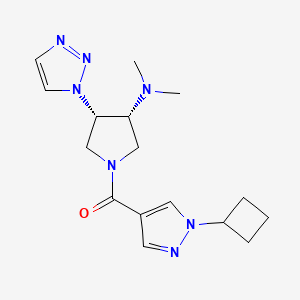 (1-cyclobutylpyrazol-4-yl)-[(3R,4S)-3-(dimethylamino)-4-(triazol-1-yl)pyrrolidin-1-yl]methanone