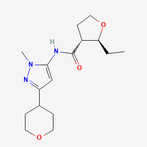 (2S,3R)-2-ethyl-N-[2-methyl-5-(oxan-4-yl)pyrazol-3-yl]oxolane-3-carboxamide