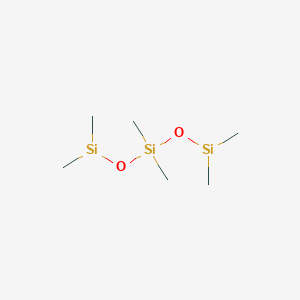 molecular formula C6H18O2Si3 B073498 1,1,3,3,5,5-六甲基三硅氧烷 CAS No. 1189-93-1