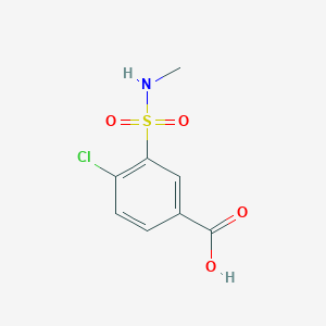 molecular formula C8H8ClNO4S B073504 4-氯-3-[(甲基氨基)磺酰基]苯甲酸 CAS No. 1429-44-3