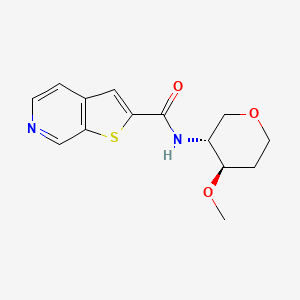 N-[(3R,4R)-4-methoxyoxan-3-yl]thieno[2,3-c]pyridine-2-carboxamide