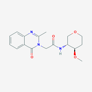 N-[(3R,4R)-4-methoxyoxan-3-yl]-2-(2-methyl-4-oxoquinazolin-3-yl)acetamide