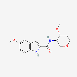 5-methoxy-N-[(3R,4R)-4-methoxyoxan-3-yl]-1H-indole-2-carboxamide