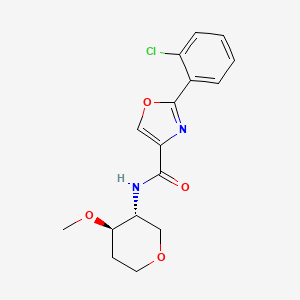 2-(2-chlorophenyl)-N-[(3R,4R)-4-methoxyoxan-3-yl]-1,3-oxazole-4-carboxamide