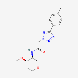 molecular formula C16H21N5O3 B7351286 N-[(3R,4R)-4-methoxyoxan-3-yl]-2-[5-(4-methylphenyl)tetrazol-2-yl]acetamide 