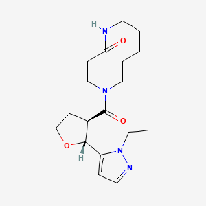 5-[(2R,3R)-2-(2-ethylpyrazol-3-yl)oxolane-3-carbonyl]-1,5-diazecan-2-one