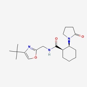 (1R,2S)-N-[(4-tert-butyl-1,3-oxazol-2-yl)methyl]-2-(2-oxopyrrolidin-1-yl)cyclohexane-1-carboxamide