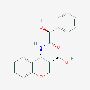 (2S)-2-hydroxy-N-[(3R,4R)-3-(hydroxymethyl)-3,4-dihydro-2H-chromen-4-yl]-2-phenylacetamide