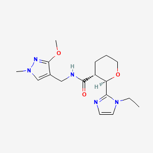 (2R,3R)-2-(1-ethylimidazol-2-yl)-N-[(3-methoxy-1-methylpyrazol-4-yl)methyl]oxane-3-carboxamide