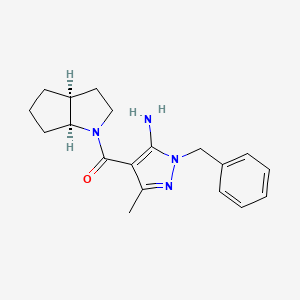 [(3aS,6aS)-3,3a,4,5,6,6a-hexahydro-2H-cyclopenta[b]pyrrol-1-yl]-(5-amino-1-benzyl-3-methylpyrazol-4-yl)methanone