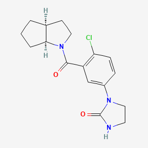 1-[3-[(3aS,6aS)-3,3a,4,5,6,6a-hexahydro-2H-cyclopenta[b]pyrrole-1-carbonyl]-4-chlorophenyl]imidazolidin-2-one