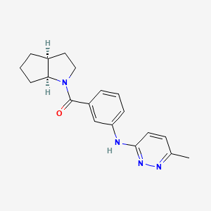 [(3aS,6aS)-3,3a,4,5,6,6a-hexahydro-2H-cyclopenta[b]pyrrol-1-yl]-[3-[(6-methylpyridazin-3-yl)amino]phenyl]methanone