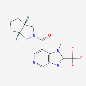 [(3aR,6aS)-3,3a,4,5,6,6a-hexahydro-1H-cyclopenta[c]pyrrol-2-yl]-[1-methyl-2-(trifluoromethyl)imidazo[4,5-c]pyridin-7-yl]methanone