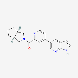 [(3aS,6aR)-3,3a,4,5,6,6a-hexahydro-1H-cyclopenta[c]pyrrol-2-yl]-[4-(1H-pyrrolo[2,3-b]pyridin-5-yl)pyridin-2-yl]methanone