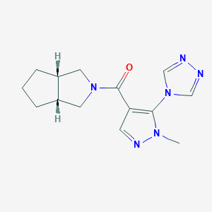 [(3aR,6aS)-3,3a,4,5,6,6a-hexahydro-1H-cyclopenta[c]pyrrol-2-yl]-[1-methyl-5-(1,2,4-triazol-4-yl)pyrazol-4-yl]methanone