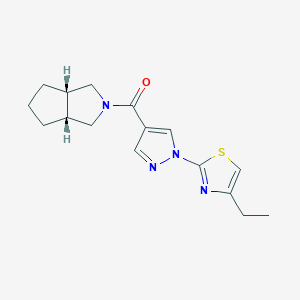 [(3aR,6aS)-3,3a,4,5,6,6a-hexahydro-1H-cyclopenta[c]pyrrol-2-yl]-[1-(4-ethyl-1,3-thiazol-2-yl)pyrazol-4-yl]methanone