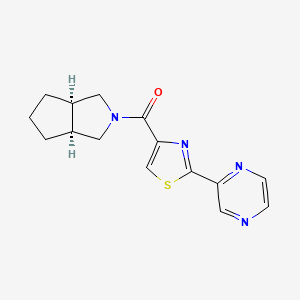 [(3aS,6aR)-3,3a,4,5,6,6a-hexahydro-1H-cyclopenta[c]pyrrol-2-yl]-(2-pyrazin-2-yl-1,3-thiazol-4-yl)methanone