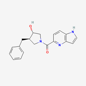 molecular formula C19H19N3O2 B7351727 [(3R,4S)-3-benzyl-4-hydroxypyrrolidin-1-yl]-(1H-pyrrolo[3,2-b]pyridin-5-yl)methanone 