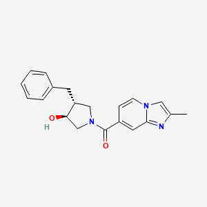 [(3R,4S)-3-benzyl-4-hydroxypyrrolidin-1-yl]-(2-methylimidazo[1,2-a]pyridin-7-yl)methanone