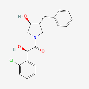 (2R)-1-[(3R,4S)-3-benzyl-4-hydroxypyrrolidin-1-yl]-2-(2-chlorophenyl)-2-hydroxyethanone