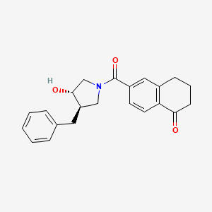 6-[(3R,4S)-3-benzyl-4-hydroxypyrrolidine-1-carbonyl]-3,4-dihydro-2H-naphthalen-1-one