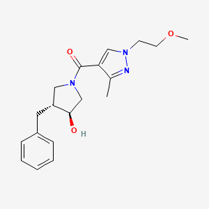 [(3R,4S)-3-benzyl-4-hydroxypyrrolidin-1-yl]-[1-(2-methoxyethyl)-3-methylpyrazol-4-yl]methanone