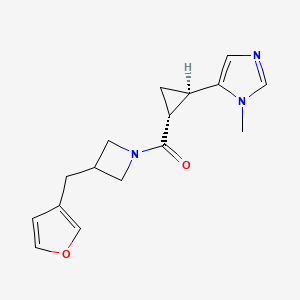 [3-(furan-3-ylmethyl)azetidin-1-yl]-[(1R,2R)-2-(3-methylimidazol-4-yl)cyclopropyl]methanone