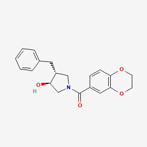 [(3R,4S)-3-benzyl-4-hydroxypyrrolidin-1-yl]-(2,3-dihydro-1,4-benzodioxin-6-yl)methanone