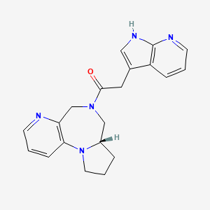 2-(1H-pyrrolo[2,3-b]pyridin-3-yl)-1-[(6S)-2,8,11-triazatricyclo[8.4.0.02,6]tetradeca-1(10),11,13-trien-8-yl]ethanone