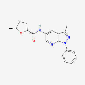 molecular formula C19H20N4O2 B7351847 (2R,5R)-5-methyl-N-(3-methyl-1-phenylpyrazolo[3,4-b]pyridin-5-yl)oxolane-2-carboxamide 