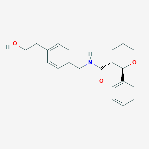 (2R,3R)-N-[[4-(2-hydroxyethyl)phenyl]methyl]-2-phenyloxane-3-carboxamide