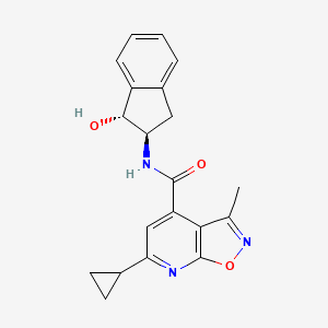 molecular formula C20H19N3O3 B7351915 6-cyclopropyl-N-[(1R,2R)-1-hydroxy-2,3-dihydro-1H-inden-2-yl]-3-methyl-[1,2]oxazolo[5,4-b]pyridine-4-carboxamide 