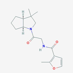 N-[2-[(3aS,6aS)-3,3-dimethyl-2,3a,4,5,6,6a-hexahydrocyclopenta[b]pyrrol-1-yl]-2-oxoethyl]-2-methylfuran-3-carboxamide