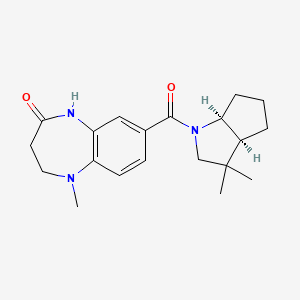 7-[(3aS,6aS)-3,3-dimethyl-2,3a,4,5,6,6a-hexahydrocyclopenta[b]pyrrole-1-carbonyl]-1-methyl-3,5-dihydro-2H-1,5-benzodiazepin-4-one