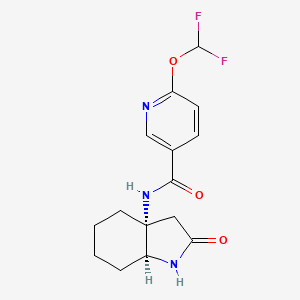 N-[(3aR,7aS)-2-oxo-3,4,5,6,7,7a-hexahydro-1H-indol-3a-yl]-6-(difluoromethoxy)pyridine-3-carboxamide