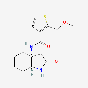 N-[(3aR,7aS)-2-oxo-3,4,5,6,7,7a-hexahydro-1H-indol-3a-yl]-2-(methoxymethyl)thiophene-3-carboxamide