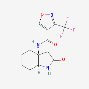 N-[(3aR,7aS)-2-oxo-3,4,5,6,7,7a-hexahydro-1H-indol-3a-yl]-3-(trifluoromethyl)-1,2-oxazole-4-carboxamide