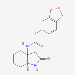 N-[(3aR,7aS)-2-oxo-3,4,5,6,7,7a-hexahydro-1H-indol-3a-yl]-2-(1,3-dihydro-2-benzofuran-5-yl)acetamide